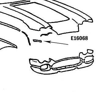 Bonding Strip Front Panel To Surround Press Molded White Right Hand-58-61