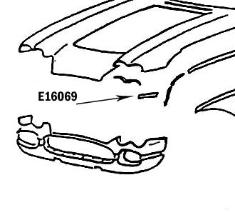 Bonding Strip Front Panel To Surround Press Molded White Left Hand-58-61
