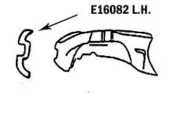 Bonding Strip Inner Skirt Front Press Molded White Left Hand-58-62