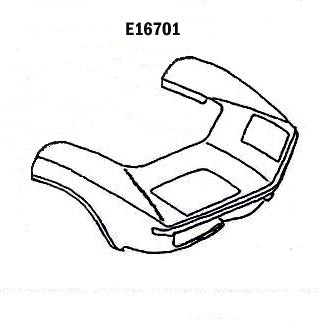 Front Clip, Front End Center Of Wheel Well Forward Hand Layup-70-72