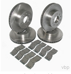 Rotor Set Brake Front & Rear Heavy Duty With Organic Pads-65-82