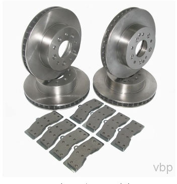 Rotor Set Brake Front & Rear Heavy Duty With Organic Pads-65-82