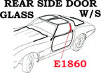 Weatherstrip Rear Side Door Glass-4Th Design Usa Pair-69L-77