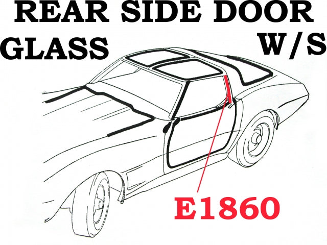 Weatherstrip Rear Side Door Glass-4Th Design Usa Pair-69L-77