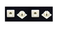 Nut Kit License Plate-3-8 Square Hole White Plastic Front Or Rear-4 Nuts-66-79