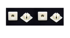 Nut Kit License Plate-3-8 Square Hole White Plastic Front Or Rear-4 Nuts-66-79