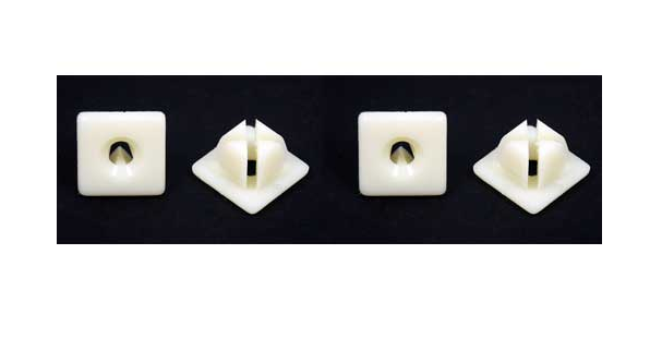 Nut Kit License Plate-3-8 Square Hole White Plastic Front Or Rear-4 Nuts-66-79