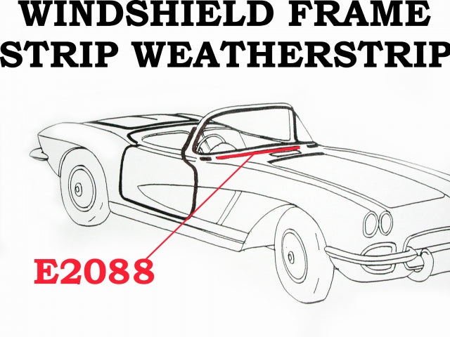 Weatherstrip Windshield Frame Strip Usa-56-62