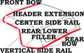 Weatherstrip Kit Convertible Soft Top Usa-10 Pieces-63-67