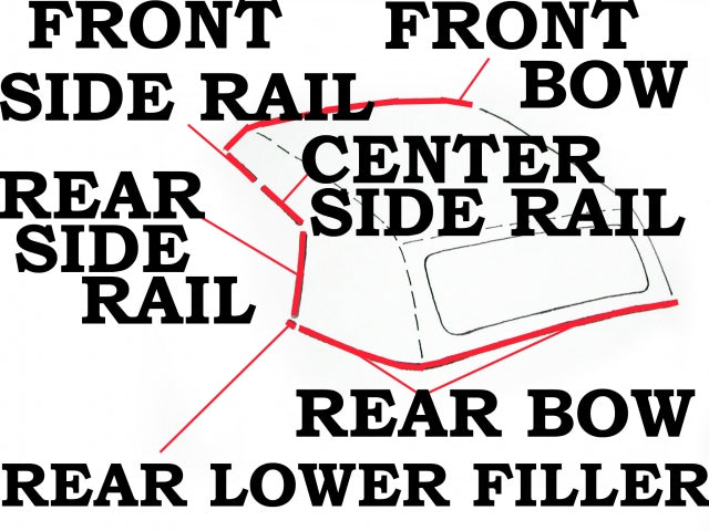 Weatherstrip Kit Soft Top Usa-10 Piece-68-75