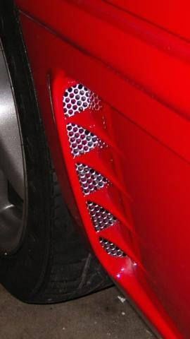 Vent Grille Side Fender Perforated Stainless Steel Pair-95-96