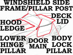 Weatherstrip Kit Convertible Body Usa-8 Piece-68