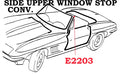 Stop Side Window Glass Upper Convertible Usa Each-63-67