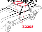 Weatherstrip T Top Panel With Fasteners Usa Pair-77L-82