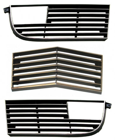 Grille Set Black With Chrome Edge Left Right Center-73 & 74 Update