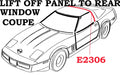 Weatherstrip Lift Off Panel To Rear Window Coupe Usa Each-84-96