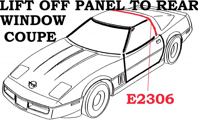 Weatherstrip Lift Off Panel To Rear Window Coupe Usa Each-84-96