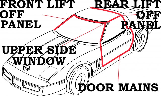 Weatherstrip Kit Coupe Body Usa-7 Piece-84-89