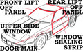 Weatherstrip Kit Coupe Body Usa-9 Piece-90-96