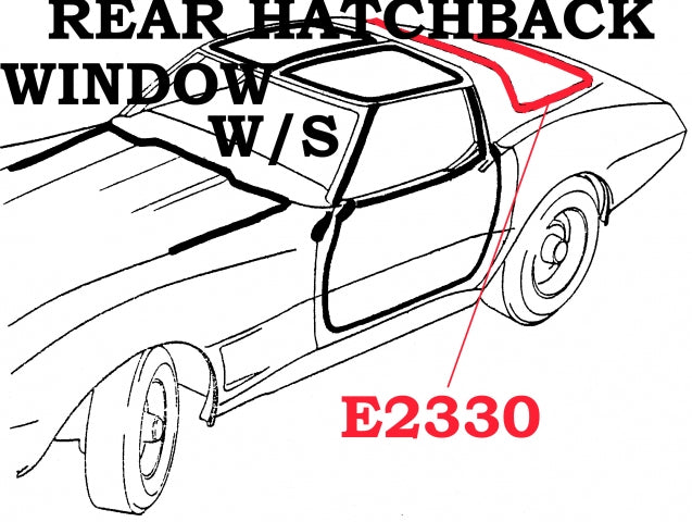 Weatherstrip Rear Hatchback Window Coupe Collector Edition-82