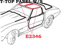 Weatherstrip T Top Panel With Fasteners Usa Pair-70-E77