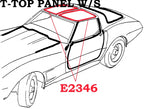 Weatherstrip T Top Panel With Fasteners Usa Pair-70-E77