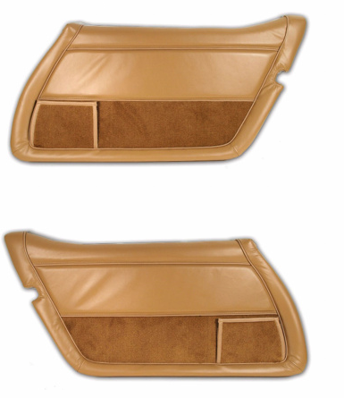 Panel Door With Upper Felt Attached Leather Pair-78-82