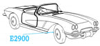 Weatherstrip Splash Shield Pair-53-62