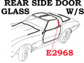Weatherstrip Rear Side Door Glass-1St Design Usa Pair-68-69E