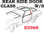 Weatherstrip Rear Side Door Glass-1St Design Usa Pair-68-69E