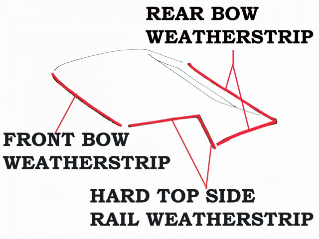 Weatherstrip Kit Hardtop Usa-4 Pieces-68-75