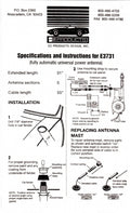 Antenna Power Fully Automatic Includes Cable And Harness Exact Harada Xm010 Replacement