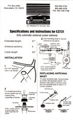 Antenna Power Fully Automatic Includes Cable And Harness Exact Harada Xm010 Replacement
