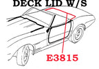 Weatherstrip Deck Lid Convertible Usa-68-75