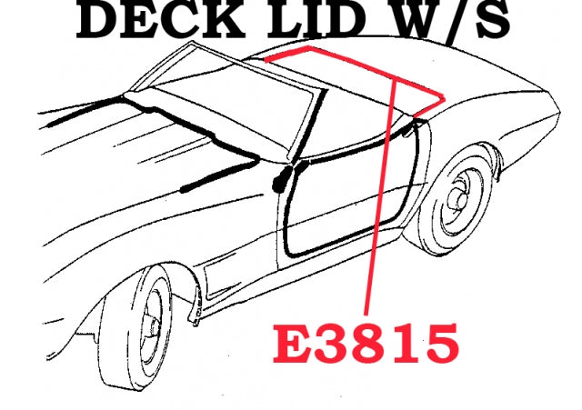 Weatherstrip Deck Lid Convertible Usa-68-75