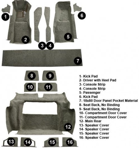 Carpet Set Cut Pile With Padding-81-82