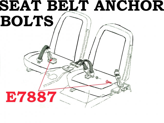Bolt Set Seat Belt Anchor-2 Pieces-63-E68