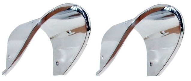 Bezel Exhaust Polished And Chrome Plated Zinc Die Cast As Original Pair-68-69