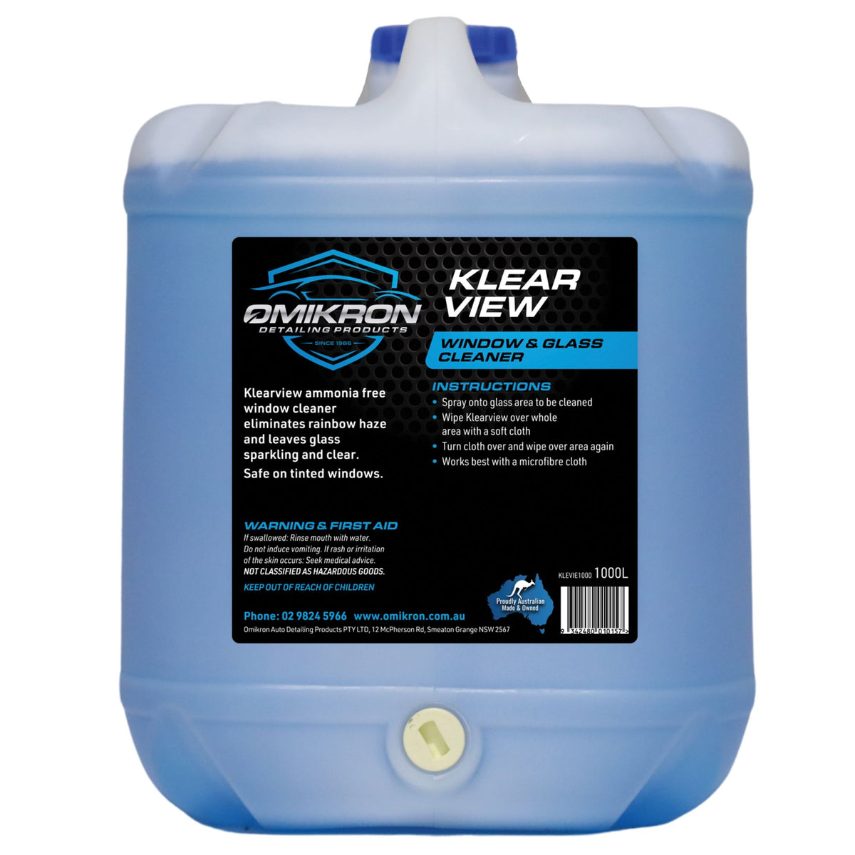 Omikron Klear View Window & Glass Cleaner 20L