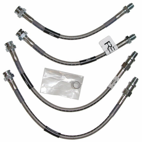 Hose Set Brake Braided Stainless Steel Usa-4 Pieces-63-82