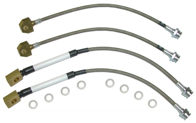 Hose Set Brake Braided Stainless Steel-4 Pieces Usa-84-87