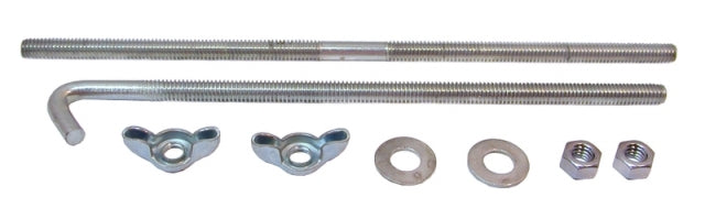 Bolt Kit Battery Hold Down With Out Air Conditioning With Wing Nuts-63-66