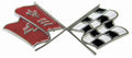 Emblem Front Cross Flag Usa-68-72