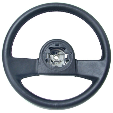 Wheel Steering Black Leather-84-89