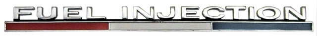Emblem Front Side Fender Fuel Injection Each Usa-63-64