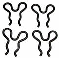 Clip Set Emergency Brake Cable-4 Pieces-65-82