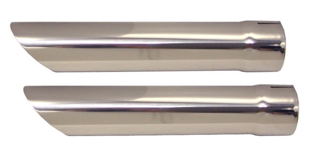 Exhaust Tips Polished Stainless Steel Pair-63-67