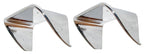 Bezel Exhaust Chrome Plated Pair-70-73