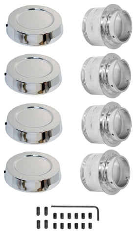 Wheel Kit Aluminum Wheel-4 Adaptors-4 Wheel Caps Installation Kit-84-87